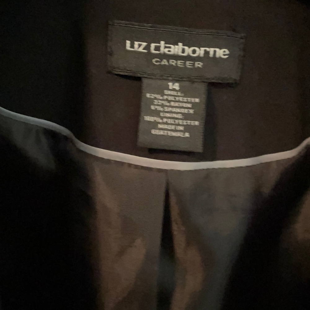 Black career blazer jacket Liz Claiborne